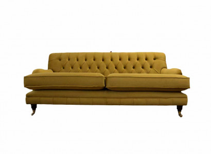 Chesterfield Sofa 3-seater Upholstered Fabric Couches Elegant Sofas